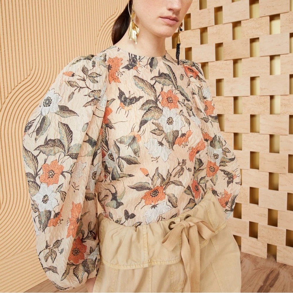 Ulla Johnson butterfly and orchid blouse